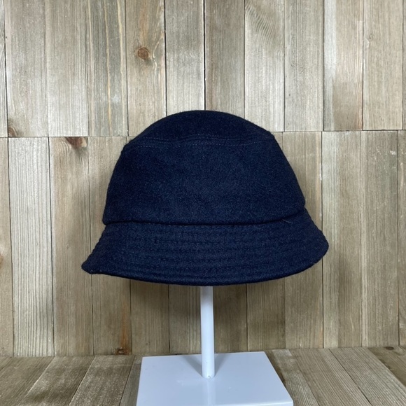 Vintage Nike Bucket Hat Wool Navy Center Swoosh - Picture 2 of 5